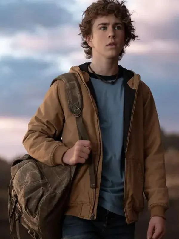 Percy Jackson and the Olympians Walker Scobell Brown Jacket