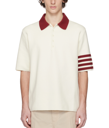 Travis Kelce Stripe Sleeve Polo Shirt
