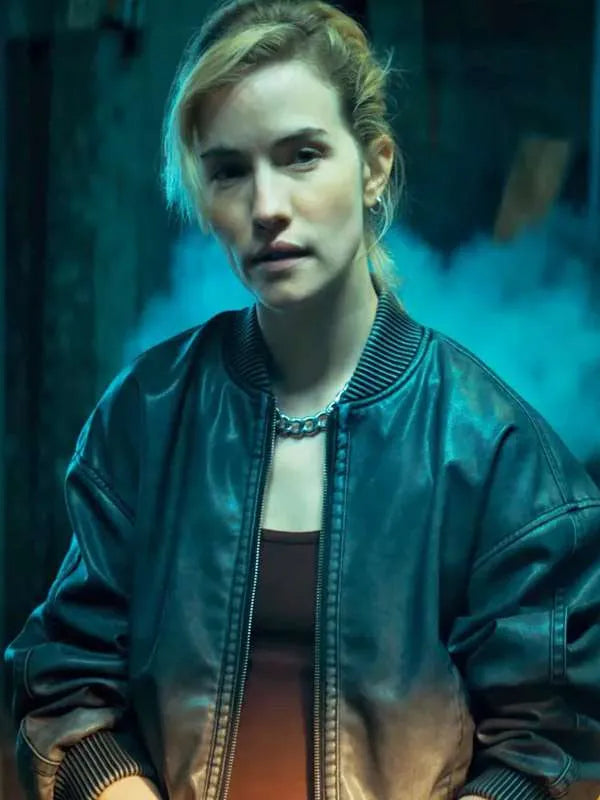 Willa Fitzgerald Relay Black Leather Jacket
