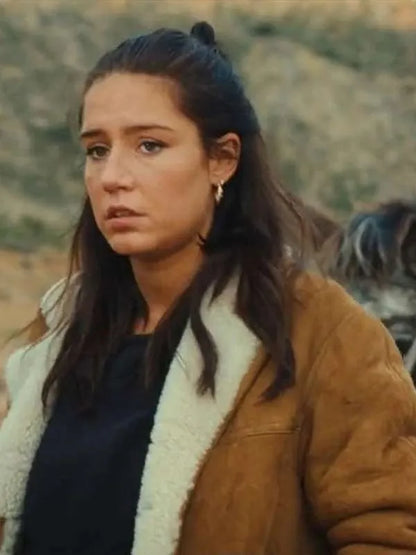 Wingwomen Adèle Exarchopoulos Shearling Leather Jacket Max Jackets