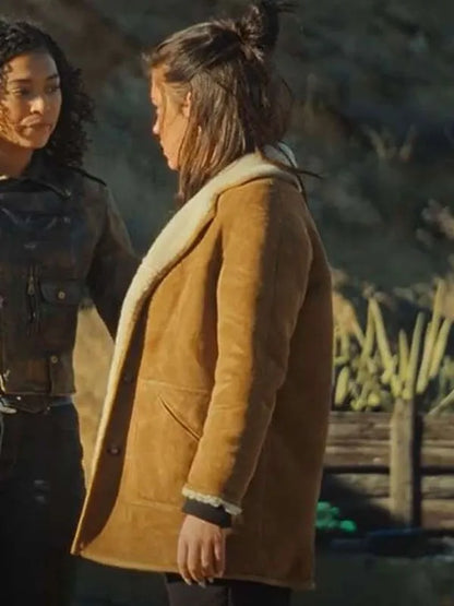 Wingwomen Adèle Exarchopoulos Shearling Leather Jacket Max Jackets