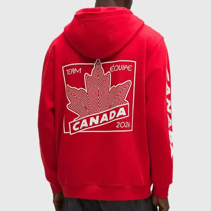 Winter Olympics 2026 Team Canada Red Hoodie