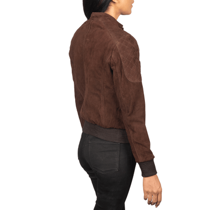 Zenna Mocha Suede Jacket Women, Brown