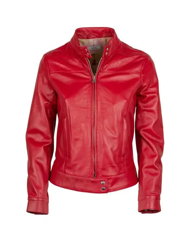 Women’s Cafe Racer Real Leather Jacket Max Jackets