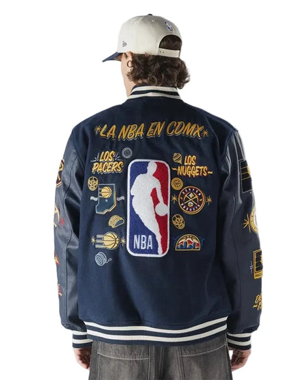 NBA Mexico City Game 2026 Jacket in navy blue and black