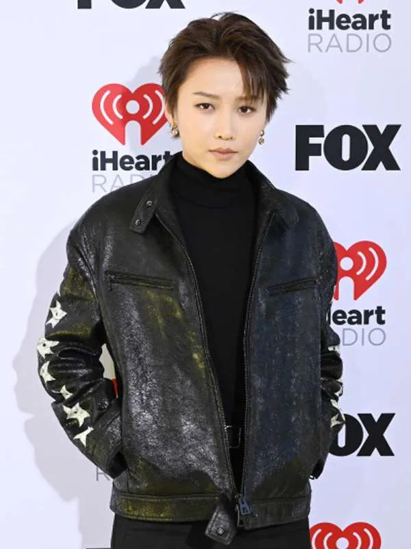 Xin Liu 2024 iHeartRadio Music Awards Leather Jacket Max Jackets