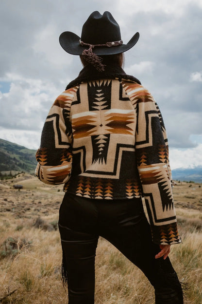 Dutton Ranch Beth Dutton Western Wool Printed Jacket