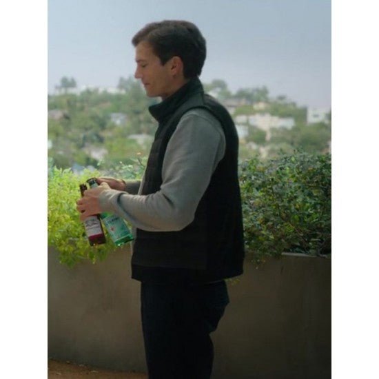 Your Place or Mine Ashton Kutcher Black Vest