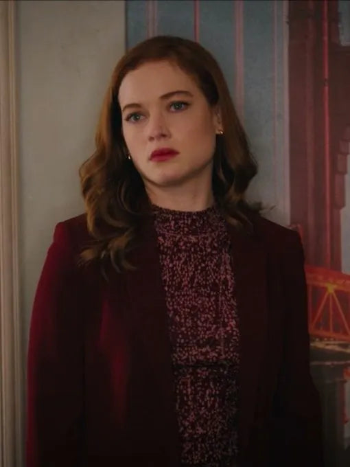 Zoey’s Extraordinary Playlist S2 Jane Levy Maroon Velvet Blazer Max Jackets