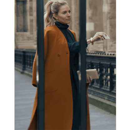 Anatomy of a Scandal Sophie Whitehouse Orange Coat