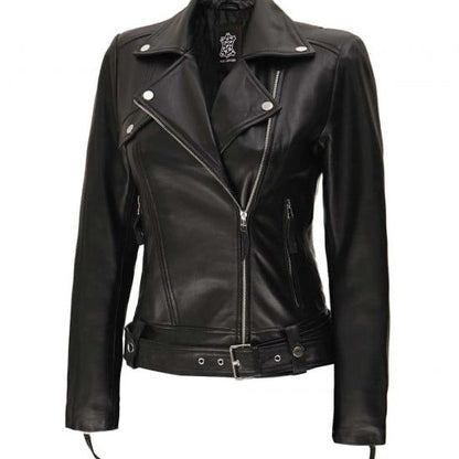 Kim Kardashian Black Biker Jacket Max Jackets