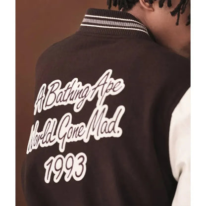 Bape A Bathing Ape Varsity Brown Jacket