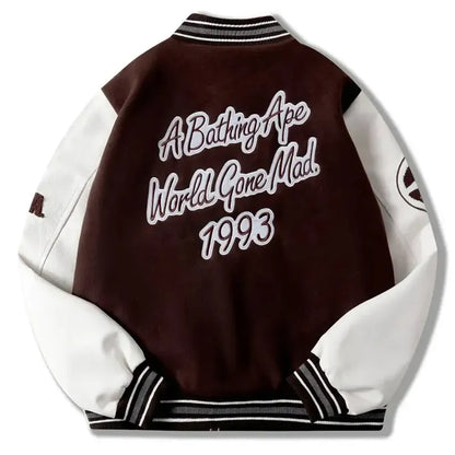 Bape A Bathing Ape Varsity Brown Jacket
