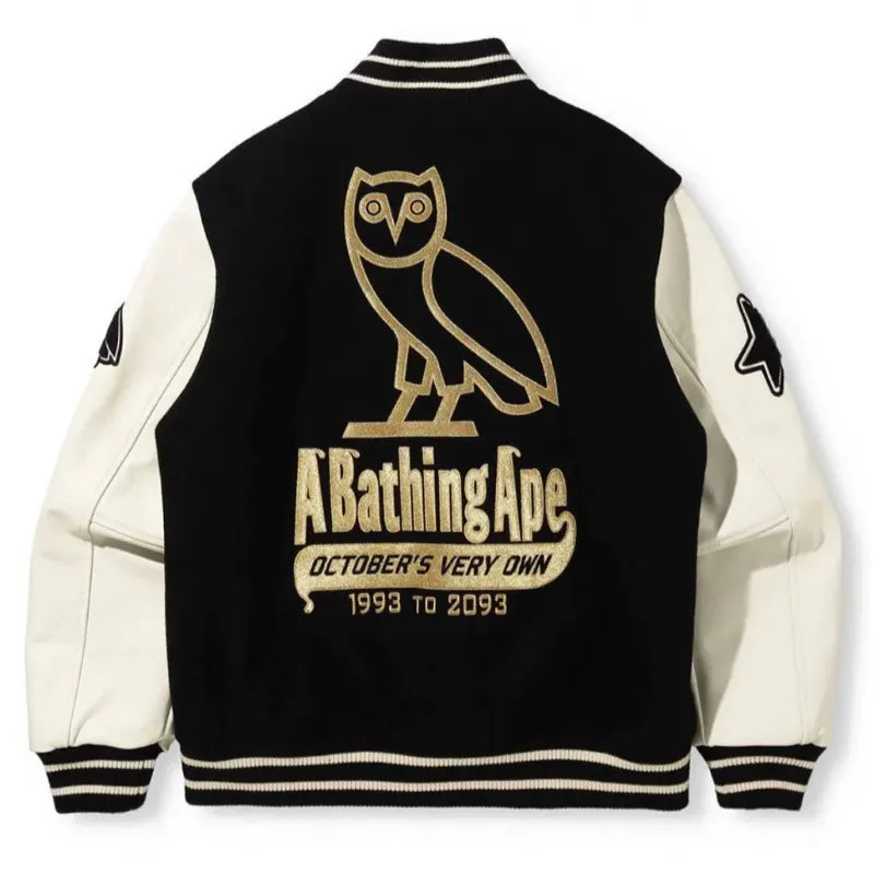 Bathing Bape Ape OVO Varsity Jacket