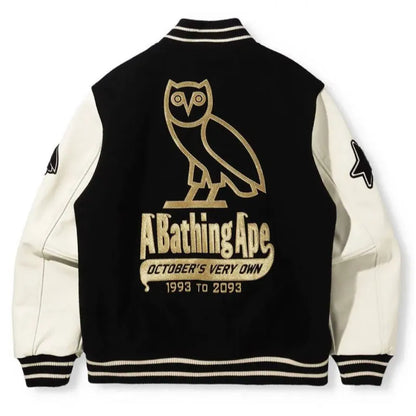 Bathing Bape Ape OVO Varsity Jacket