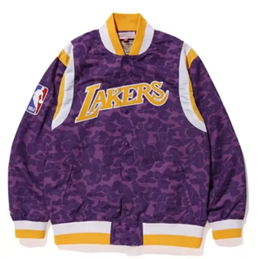 Snoop Dogg Lakers Bape Purple Jacket