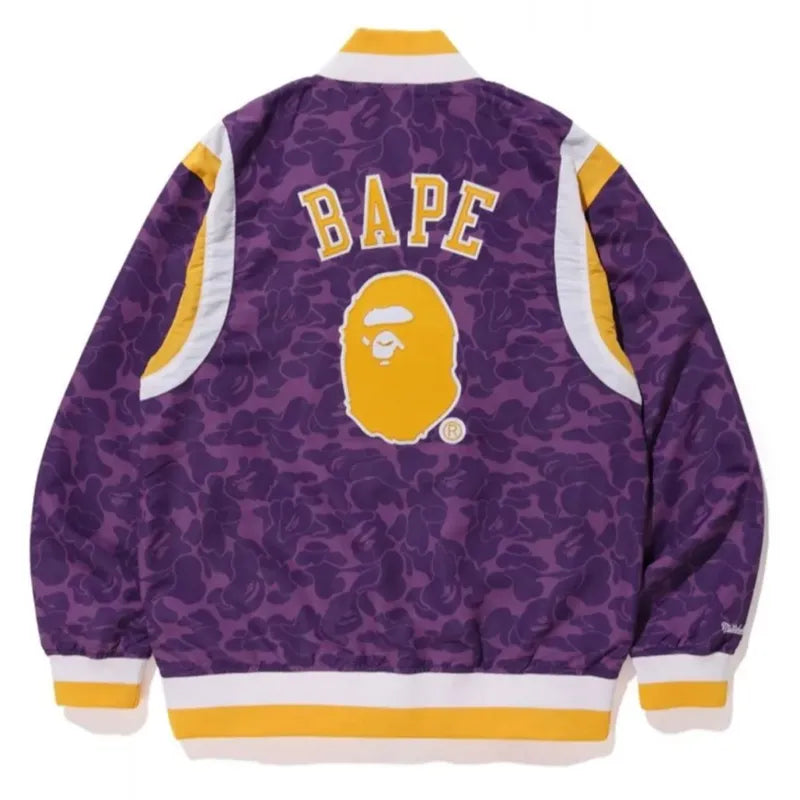 Snoop Dogg Lakers Bape Purple Jacket