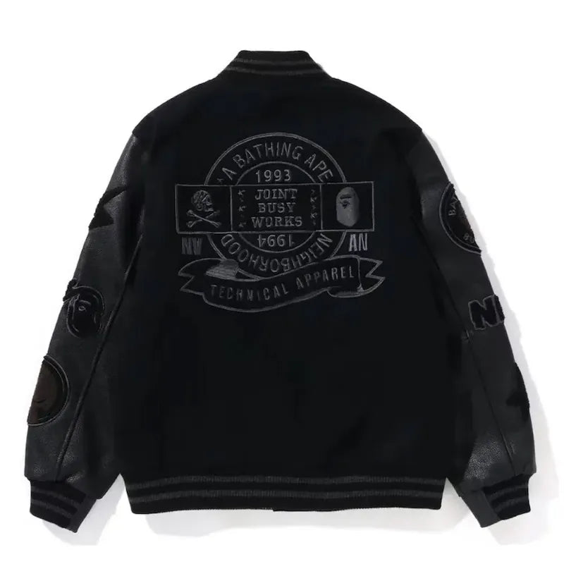 Bape Neighborhood Varsity Jacket
