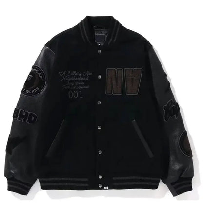 Bape Neighborhood Varsity Jacket