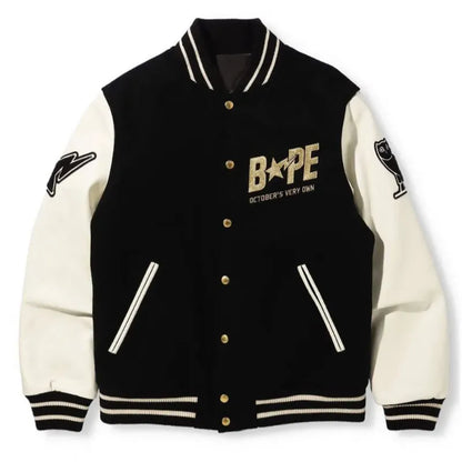 Bathing Bape Ape OVO Varsity Jacket