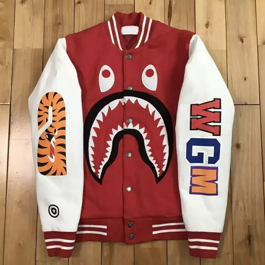 Bape Shark Sweat Varsity Jacket