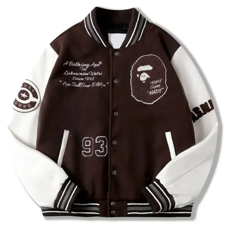 Bape A Bathing Ape Varsity Brown Jacket