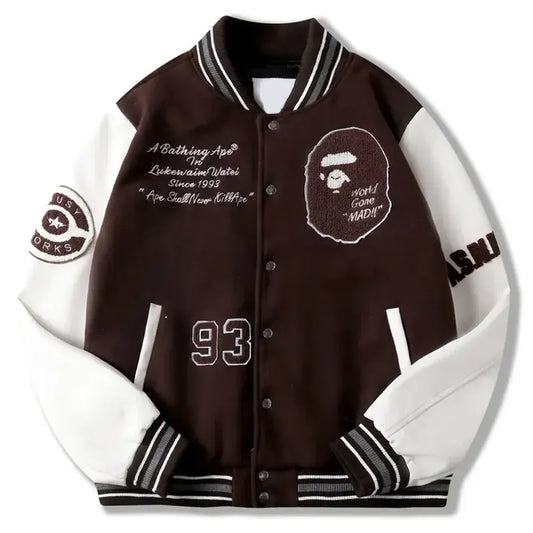 Bape A Bathing Ape Varsity Brown Jacket