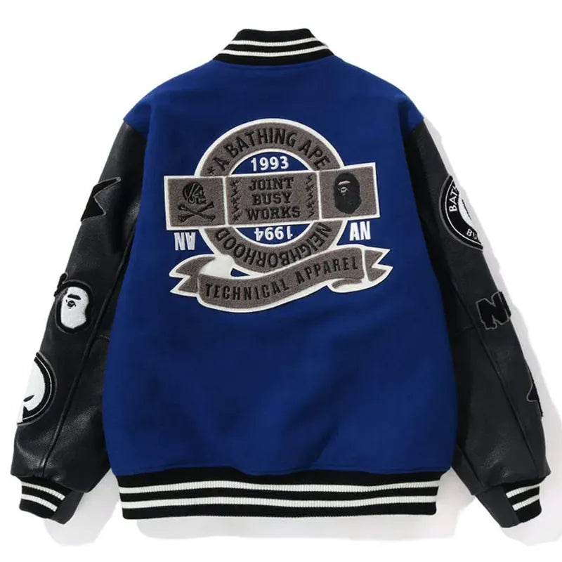 Bape Neighborhood Varsity Jacket