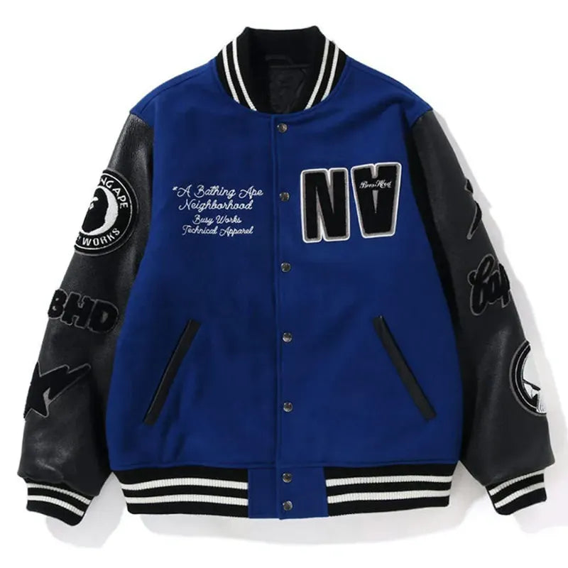 Bape Neighborhood Varsity Jacket