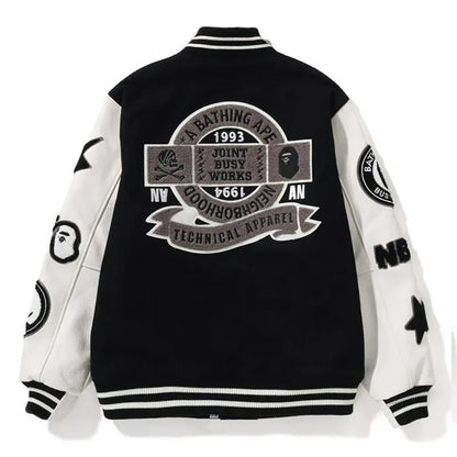 Bape Neighborhood Varsity Jacket