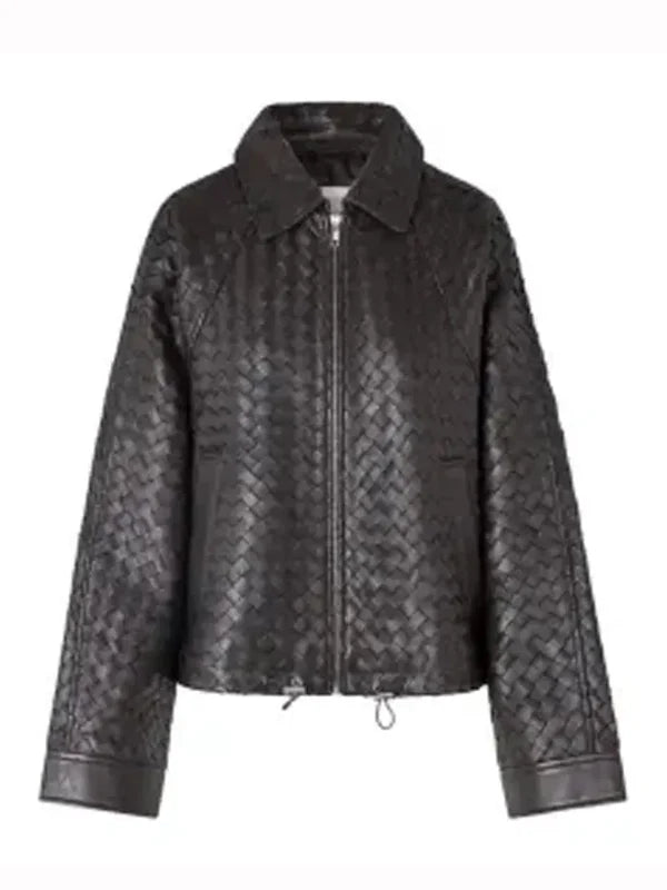 Sophia Geiss Woven Texture Black Jacket