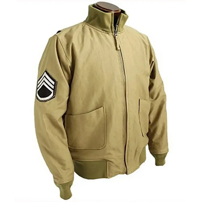 Brad Pitt Fury Wardaddy Military Bomber Jacket