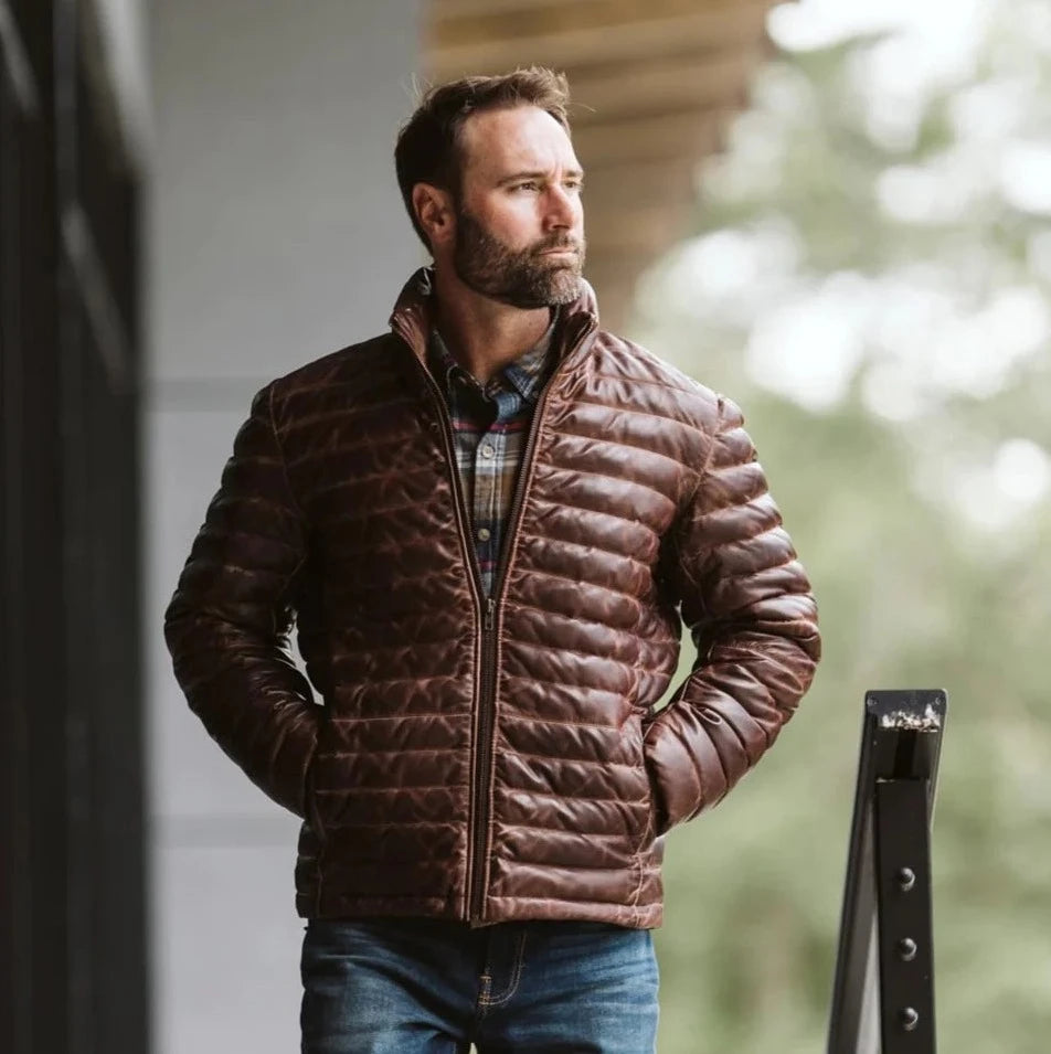 BRIDGER LEATHER DOWN JACKET Max Jackets