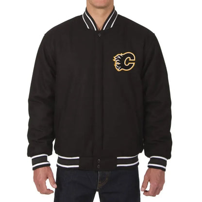 Calgary Flames Wool Varsity Jacket