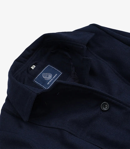 Women’s Mid Length Navy Blue Wool Coat