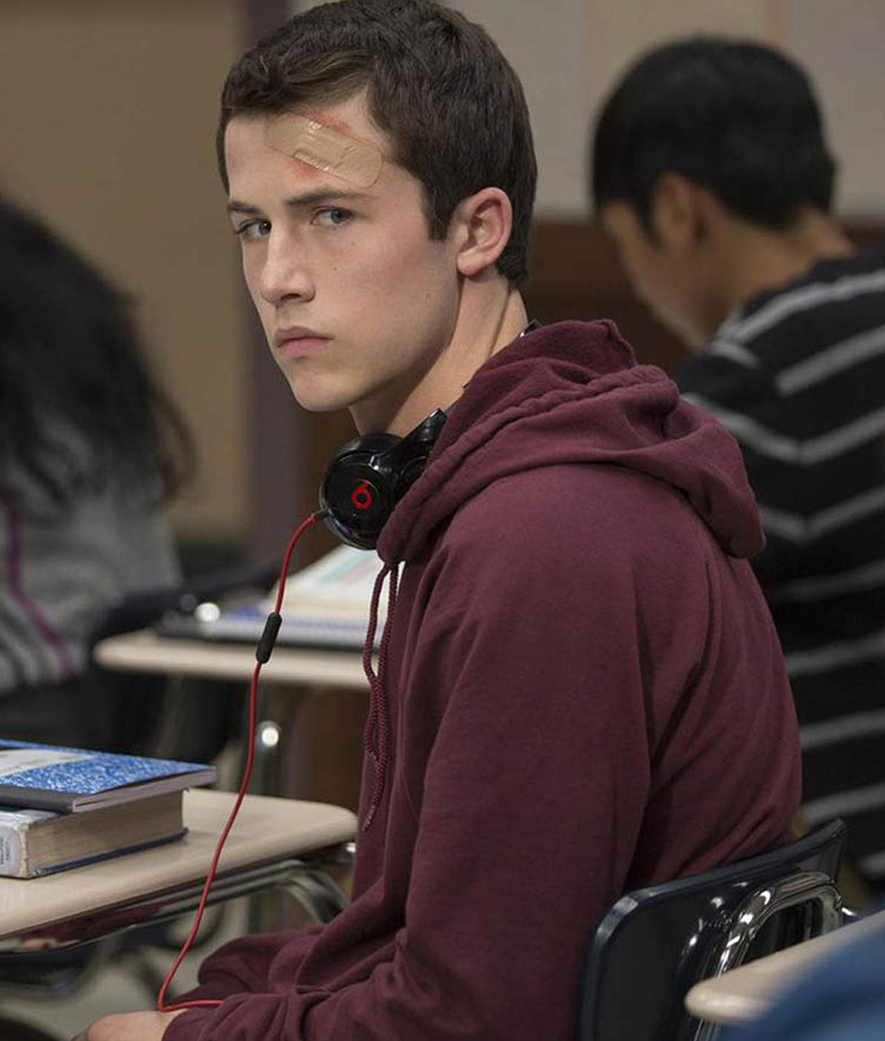 13 Reasons Why Dylan Minnette Maroon Hoodie Max Jackets