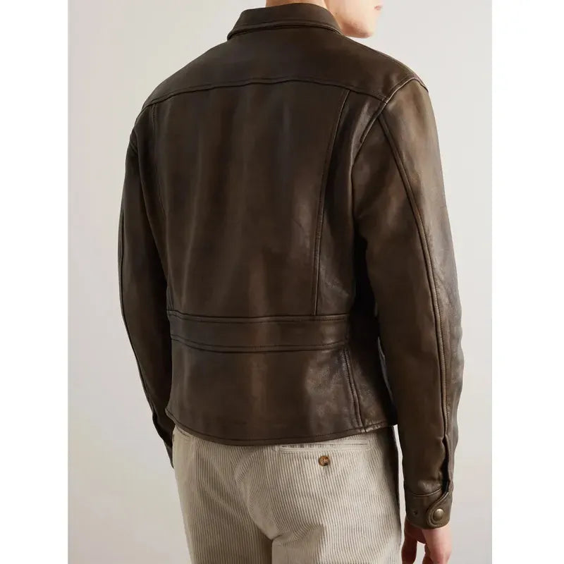Must Go Conan O’Brien Brown Leather Jacket