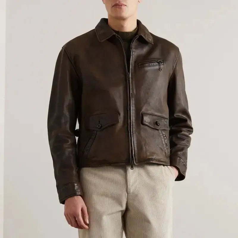 Must Go Conan O’Brien Brown Leather Jacket
