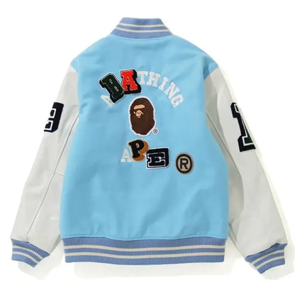 Crazy Bape Patch Varsity Jacket