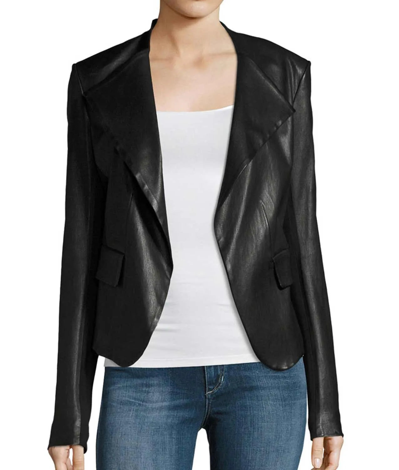 Arrow Juliana Harkavy Black Leather Jacket Max Jackets