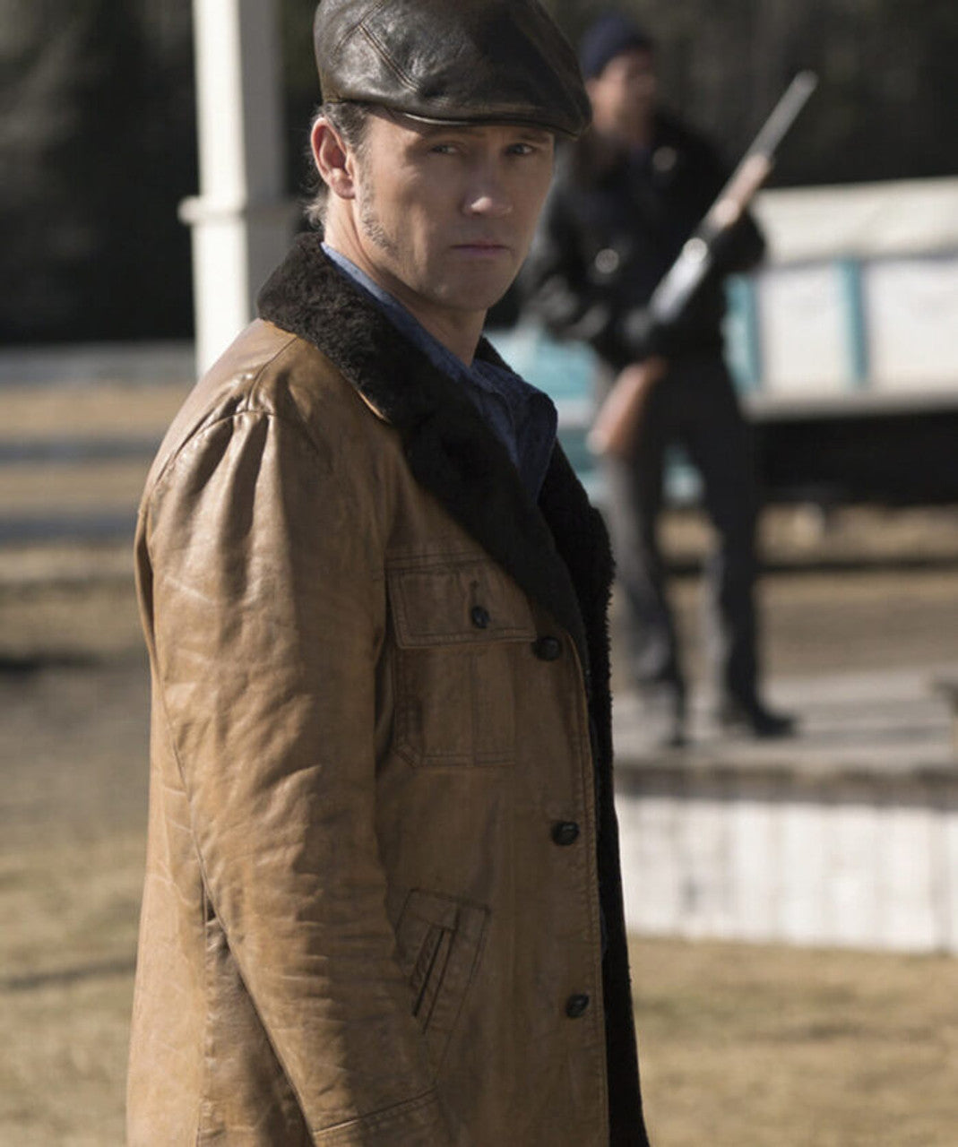 Jeffrey Donovan Fargo Shearling Leather Jacket Max Jackets