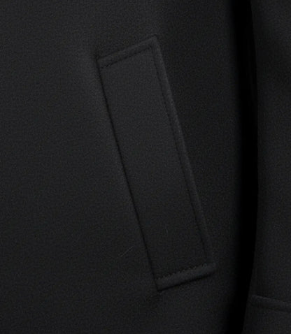 Kenney Men's Double-Breasted Black Wool Coat – Premium Quality