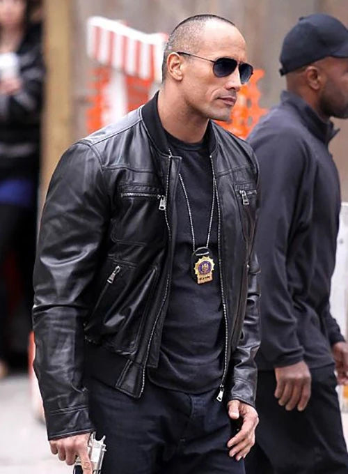 DWAYNE JOHNSON THE OTHER GUYS LEATHER JACKET Max Jackets