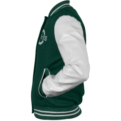Dallas Stars Varsity Wool Green and White Jacket