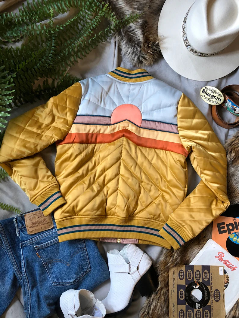 DOLLY Western Mustard Bomber Jacket Max Jackets