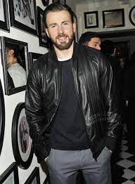 Chris Evans Leather Black Jacket Max Jackets