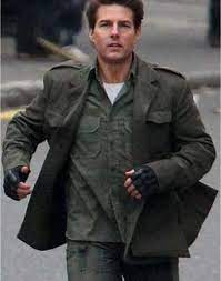 Tom Cruise Edge Of Tomorrow Green Wool Jacket Max Jackets