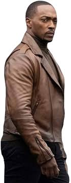 The Falcon and the Winter Soldier Anthony Mackie Brown Leather Jacket Max Jackets