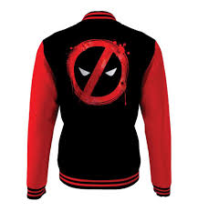 Deadpool Red & Black Varsity Jacket Max Jackets