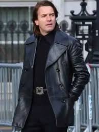 Glen Powell Hit Man Black Leather Coat Max Jackets